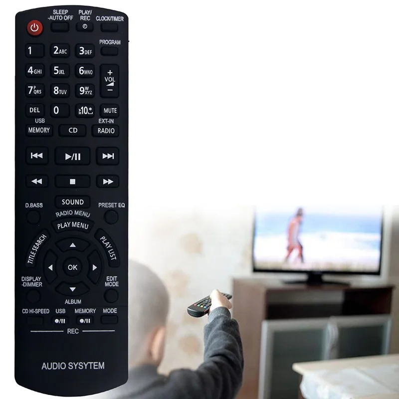 Controle Remoto Infravermelho de Reposição para Reprodutor de Áudio Panasonic N2QAYB000637