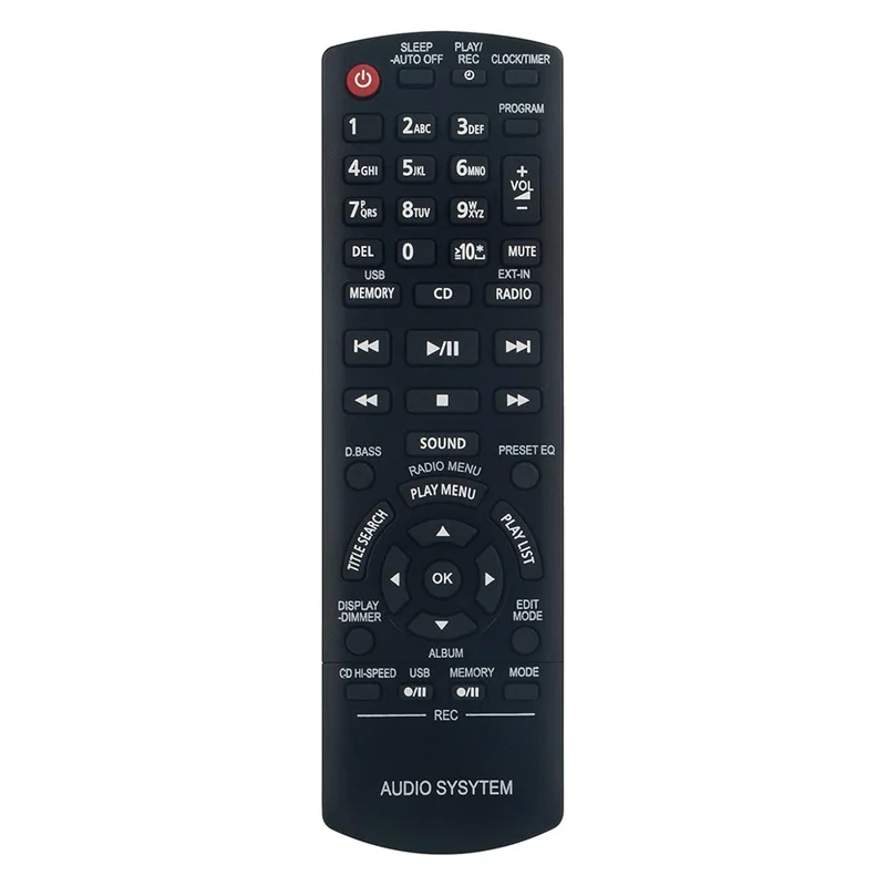 Controle Remoto Infravermelho de Reposição para Reprodutor de Áudio Panasonic N2QAYB000637