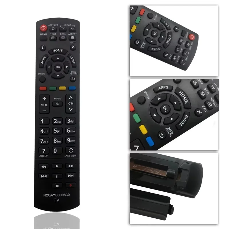 Controle Remoto N2QAYB000830 para TV Panasonic, Alcance de 10m, Controle Infravermelho de Reposição
