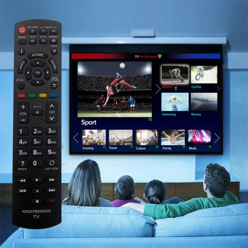 Controle Remoto N2QAYB000830 para TV Panasonic, Alcance de 10m, Controle Infravermelho de Reposição