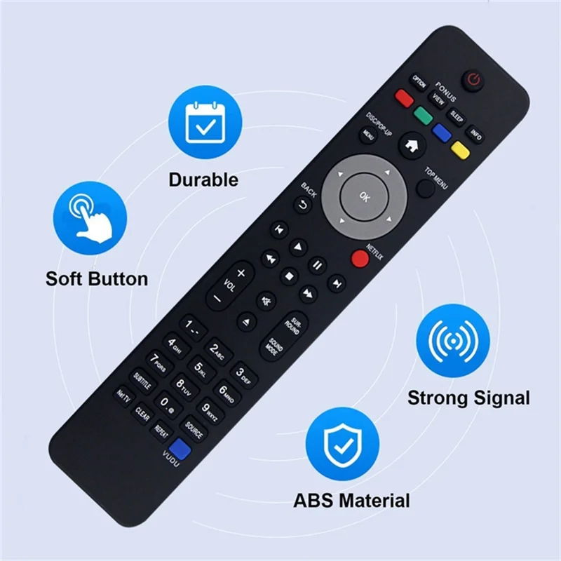 NC201 Für Philips Blu-Ray DVD Heimkino-System Fernbedienung 1-10m Reichweite Infrarot-Ersatz-Controller