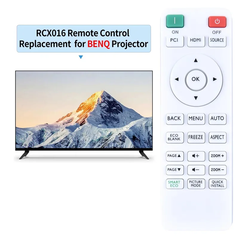 Controle Remoto RCX016 para Projetor BENQ - Controle de Substituição por Infravermelho com Alcance de 1-10 Metros