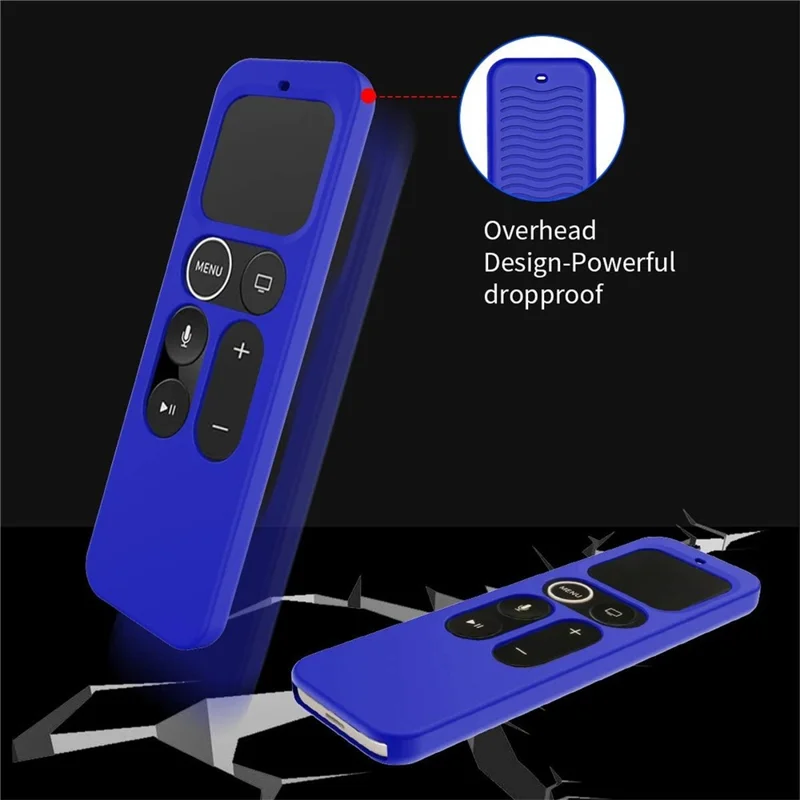 Y10 Soft Silicone Anti-drop Remote Controller Protective Case Cover for Apple TV 4K 4th/5th - Luminous Blue