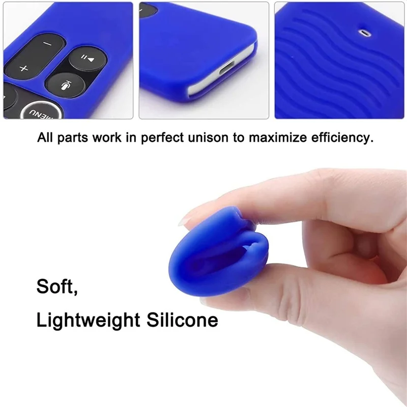Y10 Soft Silicone Anti-drop Remote Controller Protective Case Cover for Apple TV 4K 4th/5th - Luminous Blue