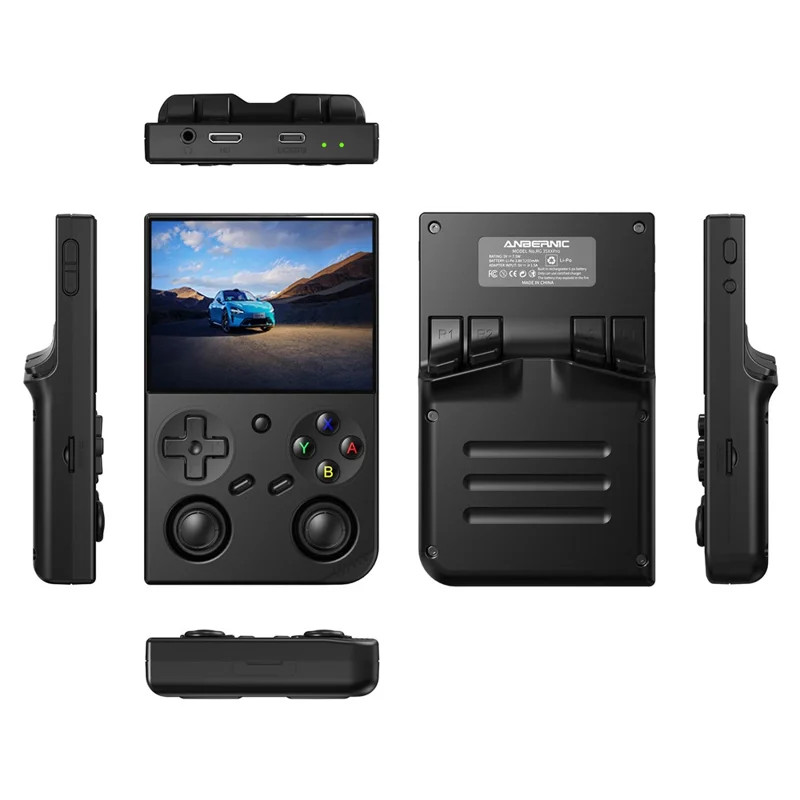 ANBERNIC RG35XX Pro 64GB Draagbare Gameconsole met WiFi, Ondersteuning voor Draadloze Controller en HD TV-aansluiting - Zwart