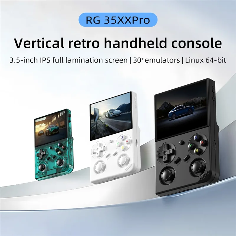 ANBERNIC RG35XX Pro 64GB Draagbare Gameconsole met WiFi, Ondersteuning voor Draadloze Controller en HD TV-aansluiting - Zwart