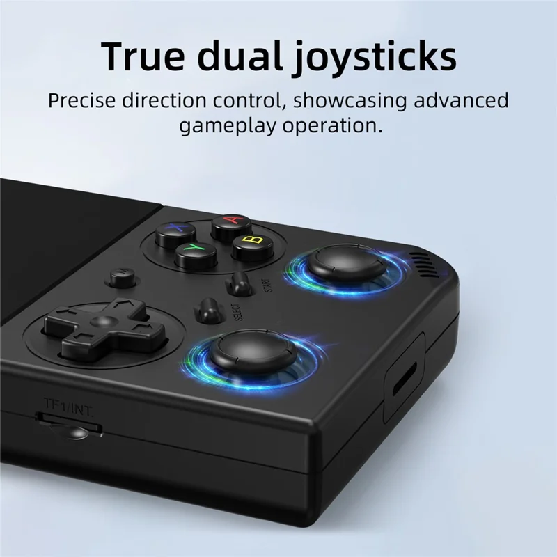 ANBERNIC RG35XX Pro 64GB Draagbare Gameconsole met WiFi, Ondersteuning voor Draadloze Controller en HD TV-aansluiting - Zwart