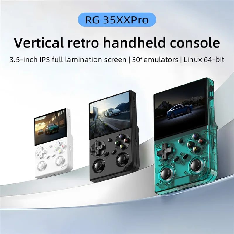 ANBERNIC RG35XX Pro 64+256G Портативная игровая консоль с Wi-Fi, беспроводным контроллером и поддержкой подключения к HD-телевизору - Прозрачный бирюзовый