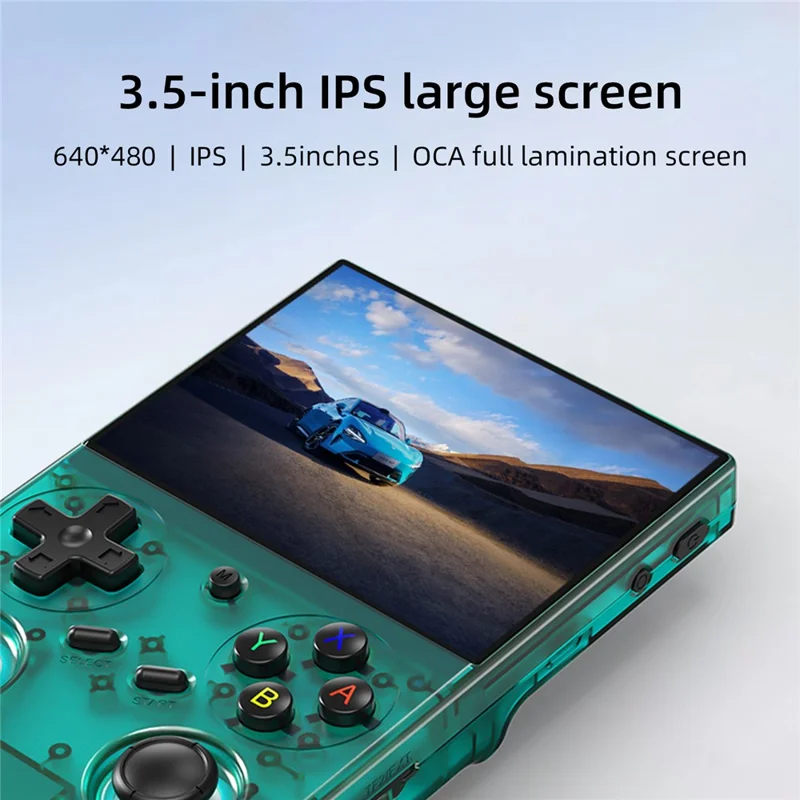 ANBERNIC RG35XX Pro 64+256G Портативная игровая консоль с Wi-Fi, беспроводным контроллером и поддержкой подключения к HD-телевизору - Прозрачный бирюзовый