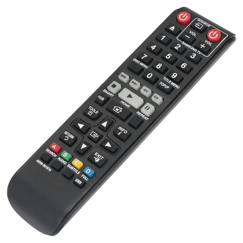 Controle Remoto para Reprodutor de Blu-Ray da Samsung AK59-00167A, Sem Fio por Infravermelho, Alimentado por Bateria