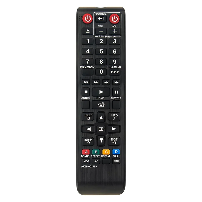 AK59-00149A Controle Remoto com Pilha para Reprodutor de Blu-Ray DVD Samsung, Controle Sem Fio por Infravermelho
