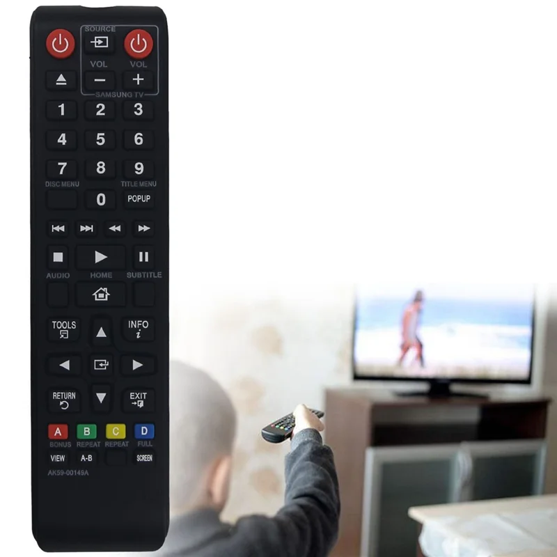 AK59-00149A Controle Remoto com Pilha para Reprodutor de Blu-Ray DVD Samsung, Controle Sem Fio por Infravermelho