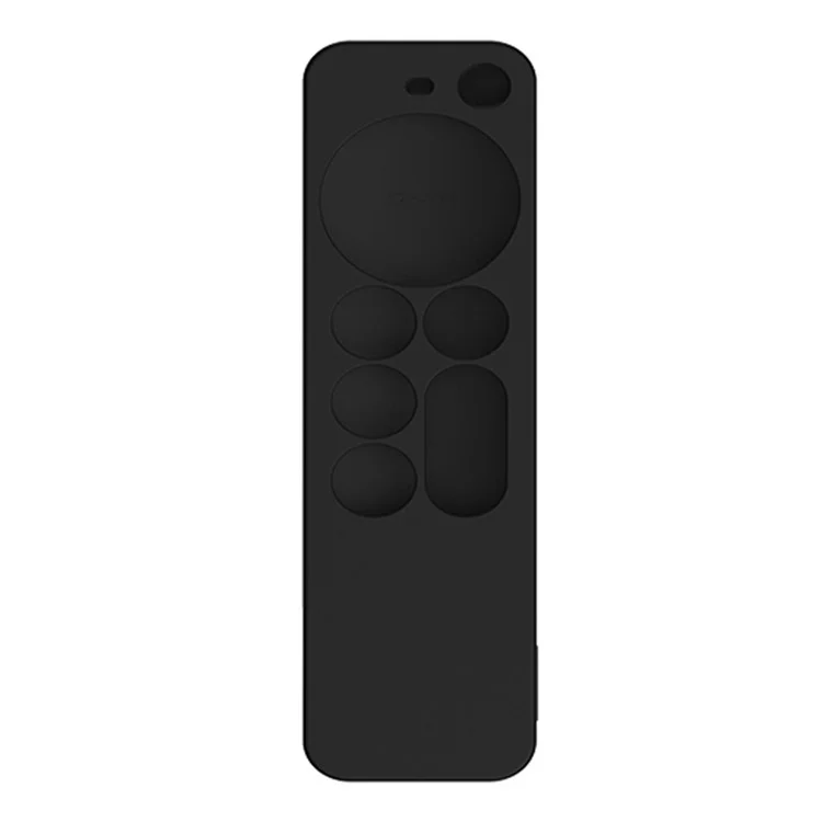 Funda protectora de silicona suave y resistente a los arañazos para el mando a distancia del Apple TV Siri 4K de 6.ª generación 2021 - Negro
