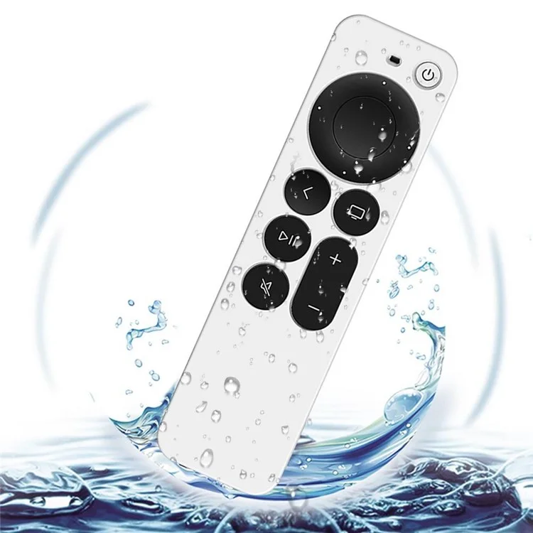 Funda protectora de silicona suave y resistente a los arañazos para el mando a distancia del Apple TV Siri 4K de 6.ª generación 2021 - Negro