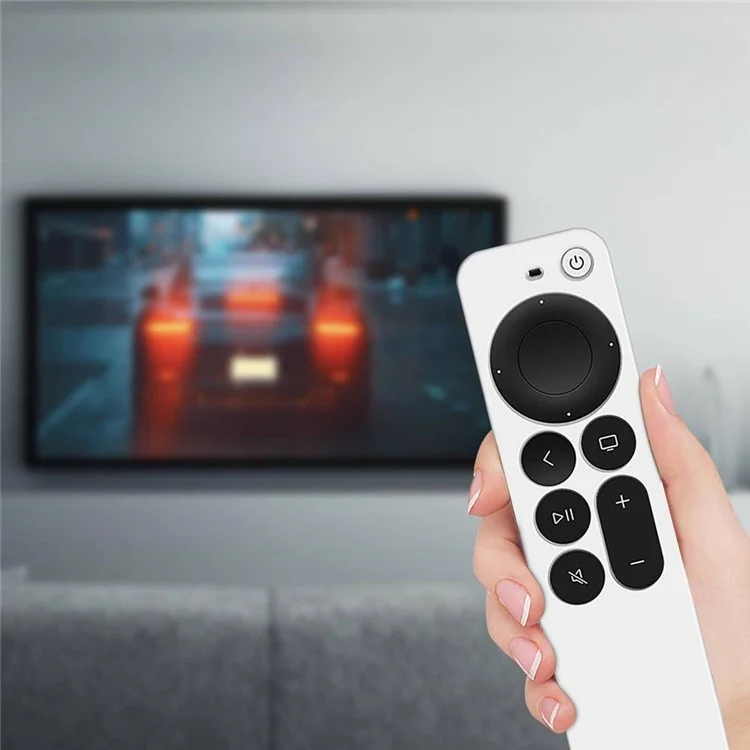 Funda protectora de silicona suave y resistente a los arañazos para el mando a distancia del Apple TV Siri 4K de 6.ª generación 2021 - Negro