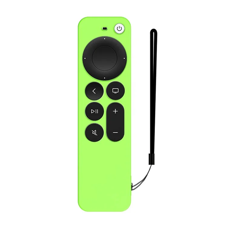 Y31 Soft Silicone Scratch Resistant Remote Controller Protective Case Cover for Apple TV Siri 4K 6 Generation 2021 Remote Control - Luminous Green
