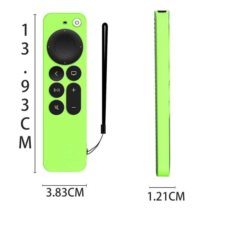 Y31 Soft Silicone Scratch Resistant Remote Controller Protective Case Cover for Apple TV Siri 4K 6 Generation 2021 Remote Control - Luminous Green