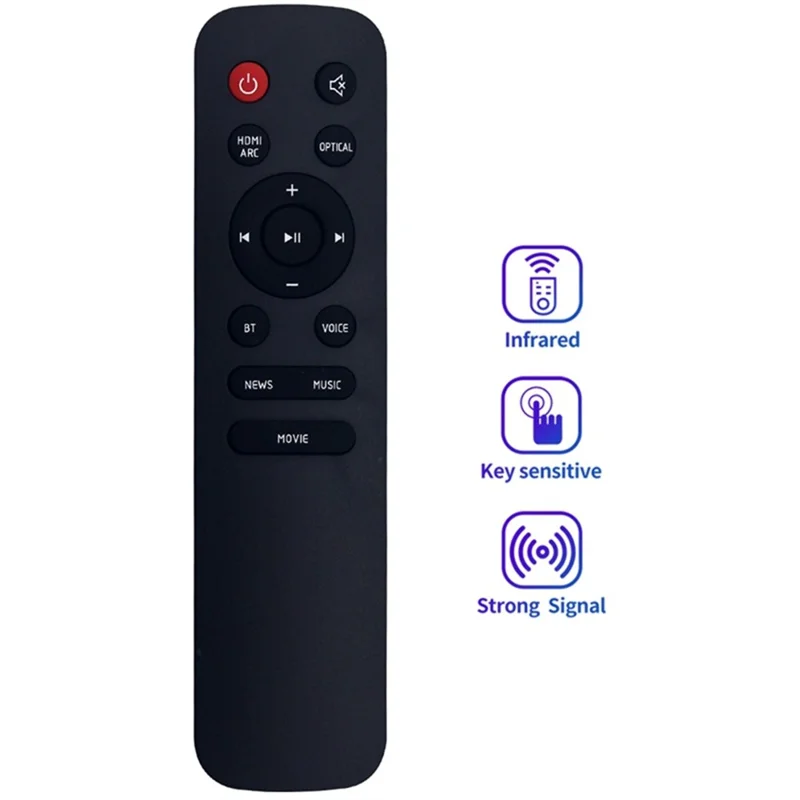 Ergonomic Controller for JBL Cinema SB270 / SB170 / SB120 Soundbar Replacement Infrared Remote Control