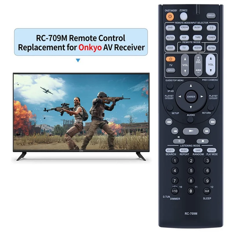 RC-709M For ONKYO AV Receiver Infrared Remote Control Battery Powered Replacement Handheld Controller