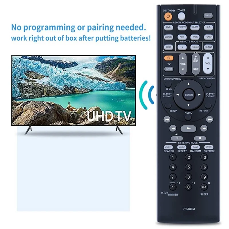RC-709M For ONKYO AV Receiver Infrared Remote Control Battery Powered Replacement Handheld Controller