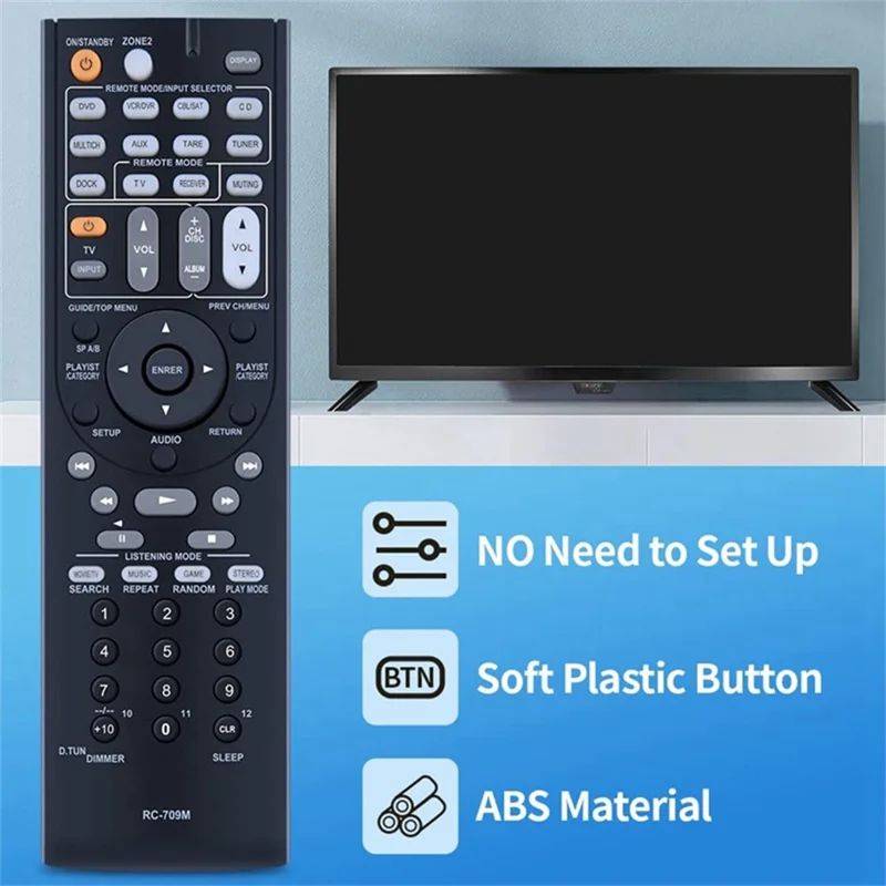 RC-709M For ONKYO AV Receiver Infrared Remote Control Battery Powered Replacement Handheld Controller