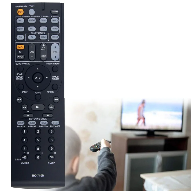 RC-710M For ONKYO AV Receiver Infrared Remote Control Battery Powered Replacement Handheld Controller
