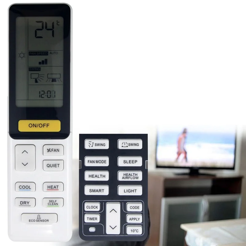 Télécommande infrarouge ergonomique en plastique de remplacement pour climatiseur Haier