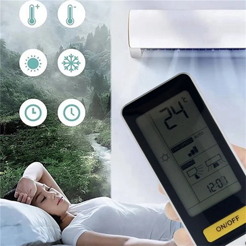 Télécommande infrarouge ergonomique en plastique de remplacement pour climatiseur Haier