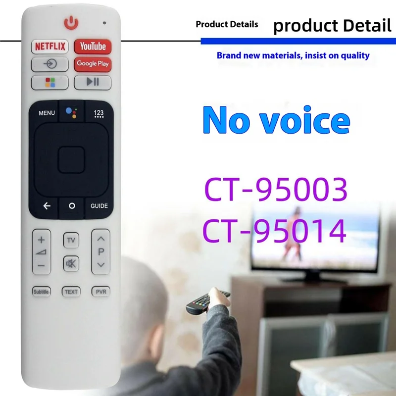 CT-95003 / CT-95014 For Toshiba TV Remote Control Battery Powered Infrared Controller (Not Support Voice Function)