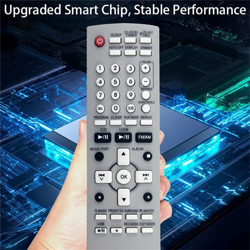 N2QAYB000258 For Panasonic DVD Stereo CD System Remote Control Battery Powered Infrared Controller