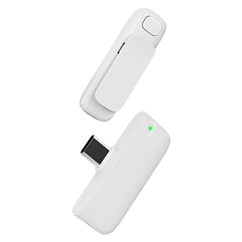 M6 Wireless Lavalier Microphone Vlog Video Recording AI Noise Reduction Live Streaming Mic, 1 Microphone + 1 Receiver - White