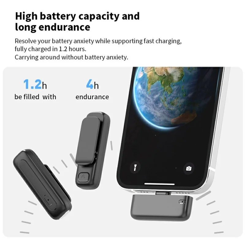 M6 Wireless Lavalier Microphone Vlog Video Recording AI Noise Reduction Live Streaming Mic, 1 Microphone + 1 Receiver - White