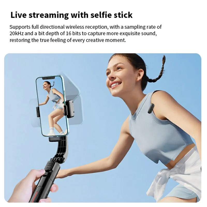 M6 Wireless Lavalier Microphone Vlog Video Recording AI Noise Reduction Live Streaming Mic, 1 Microphone + 1 Receiver - White