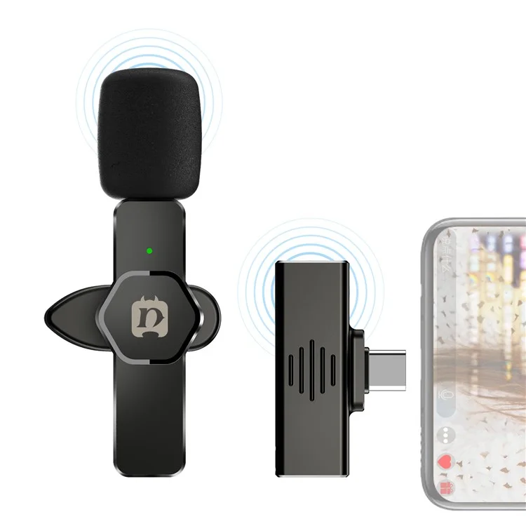 Puluz PU3082 Wireless Lavalier -mikrofon Tragbares Audioaufzeichnung Mini -mikrofon Für Smartphon