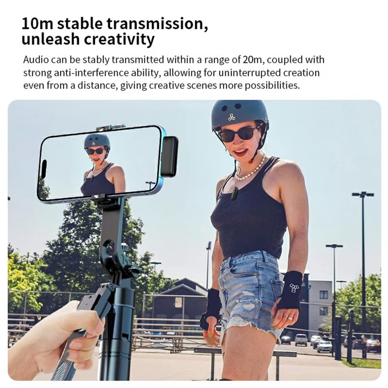 M6 Wireless Lavalier Microphone Vlog Video Recording AI Noise Reduction Live Streaming Mic, 2 Microphone + 1 Receiver - White