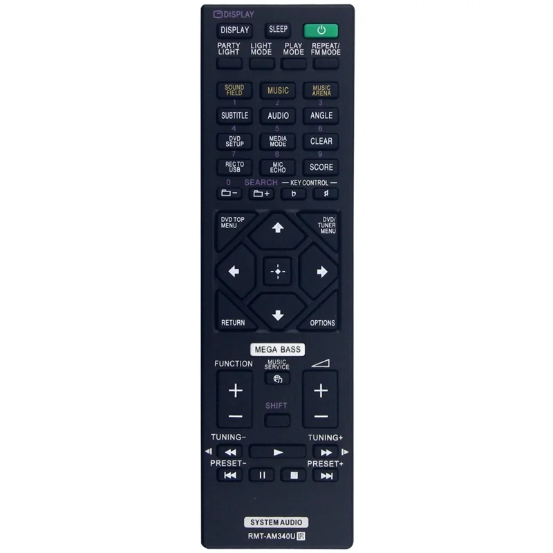 Télécommande de remplacement infrarouge pour système audio domestique Sony RMT-AM340U