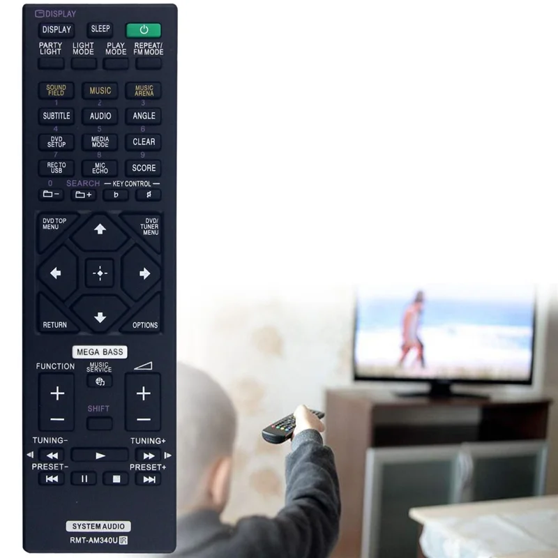 Télécommande de remplacement infrarouge pour système audio domestique Sony RMT-AM340U
