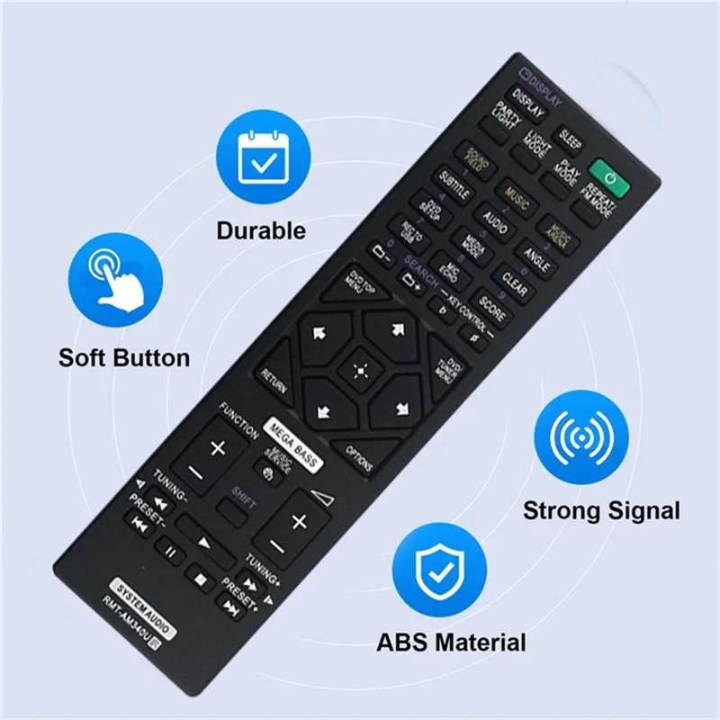 Télécommande de remplacement infrarouge pour système audio domestique Sony RMT-AM340U