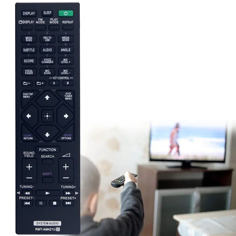 Telecomando sostitutivo a infrarossi per sistema audio domestico Sony RMT-AM421U