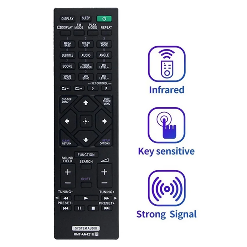 Telecomando sostitutivo a infrarossi per sistema audio domestico Sony RMT-AM421U