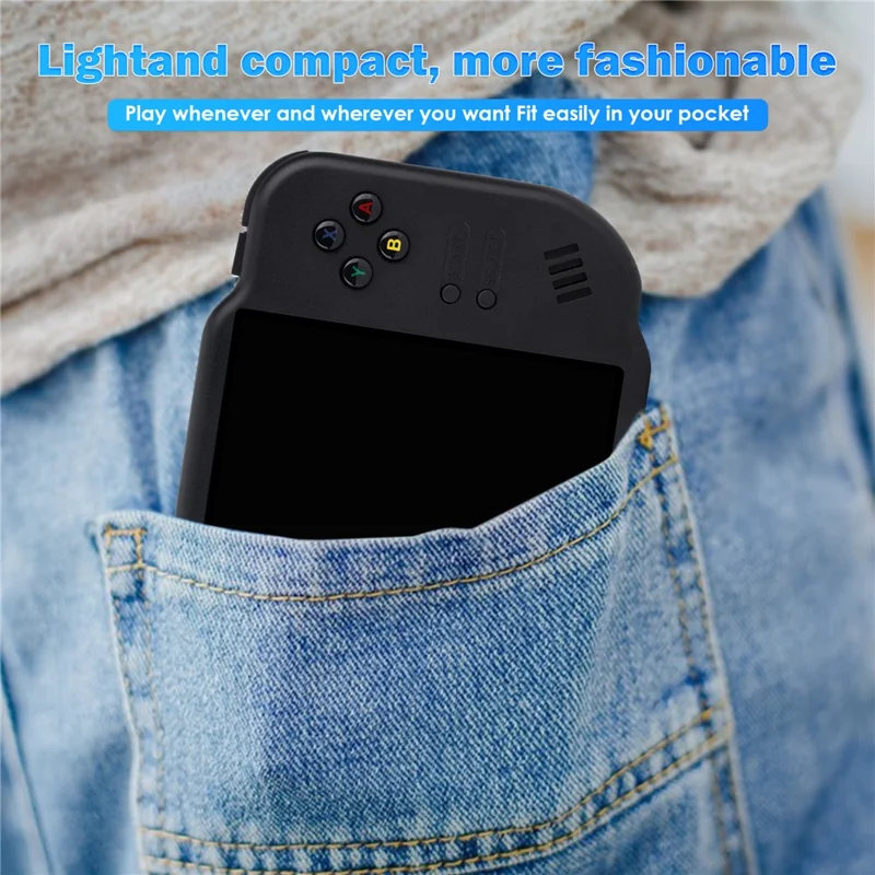 AMPOWN Mini Zero 40 Console per Giochi Portatile Android da 4 Pollici a 64 Bit, Dispositivo Retrò per Videogiochi Classici con Scheda TF da 64GB - Nero