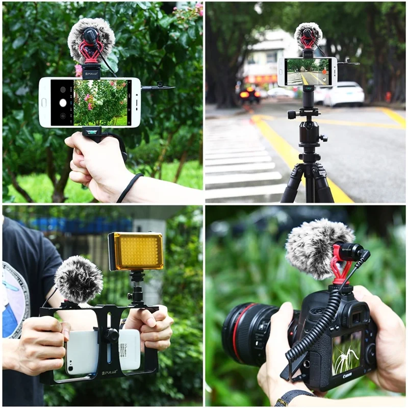 PULUZ PU3044 Professional 3.5mm Interview Microphone Smartphone Camera Filming Mic