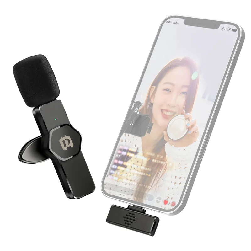 PULUZ PU3083 Wireless Lavalier Microphone Clip-on Mini Compact Size Mic for Video Recording Facebook YouTube Live Stream Vlog