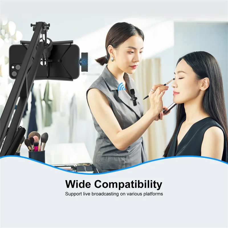 PULUZ PU3083 Wireless Lavalier Microphone Clip-on Mini Compact Size Mic for Video Recording Facebook YouTube Live Stream Vlog
