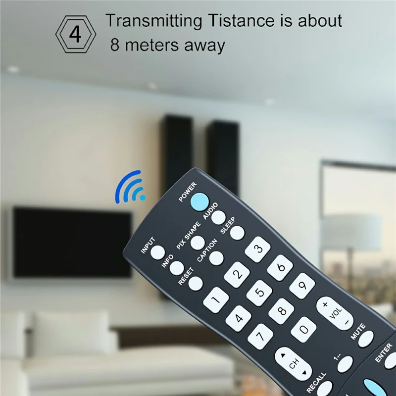 Télécommande infrarouge de remplacement pour téléviseur Sanyo avec portée de 10 m