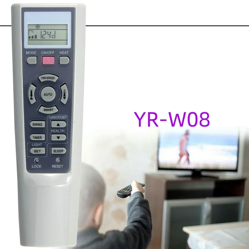 YR-W08 For Haier Air Conditioner Infrared Remote Control Plastic Ergonomic Replacement Controller