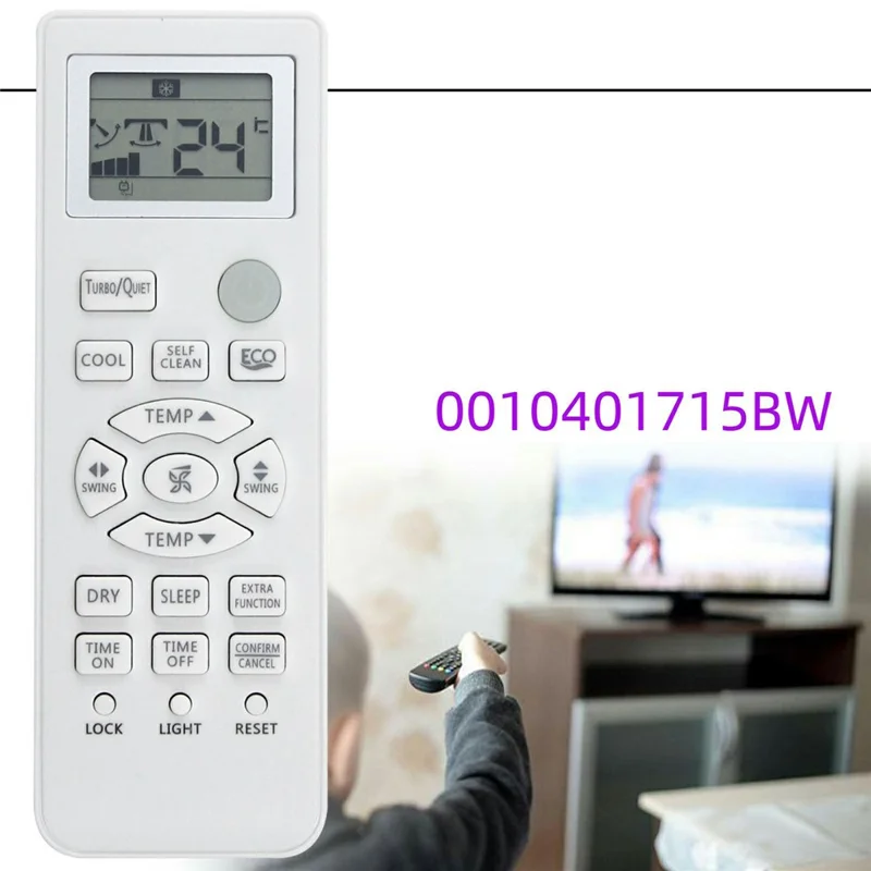 0010401715BW For Haier Air Conditioner Infrared Remote Control Plastic Ergonomic Replacement Controller