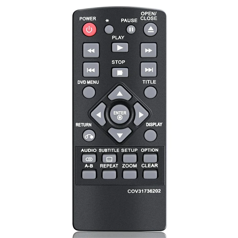 Télécommande infrarouge ergonomique de remplacement pour lecteur DVD LG COV31736202