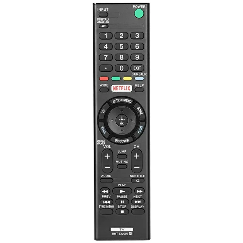 RMT-TX200B For Sony TV Remote Control Battery Powered Infrared Replacement Handheld Controller