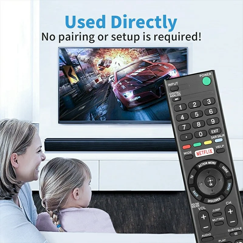 RMT-TX200B For Sony TV Remote Control Battery Powered Infrared Replacement Handheld Controller